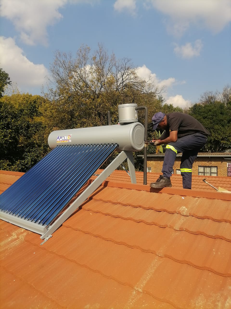 Recent solar water heating project
