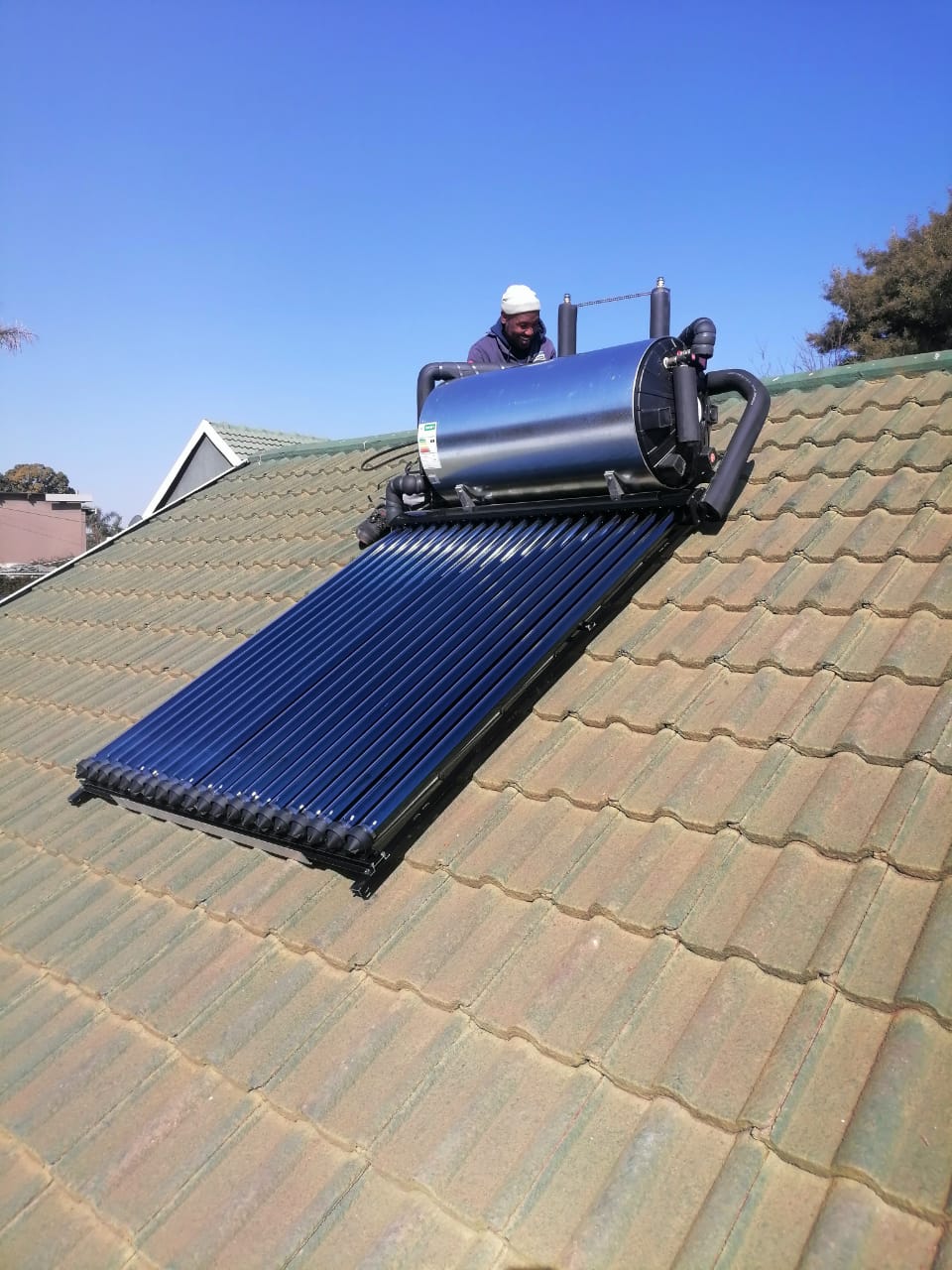 Recent solar water heating project